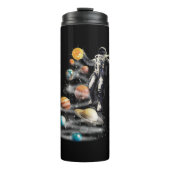 Kerstmis in Space Solar System Astronaut Invitati Thermosbeker (Voorkant)