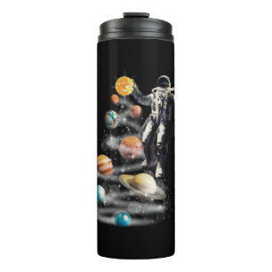 Kerstmis in Space Solar System Astronaut Invitati Thermosbeker