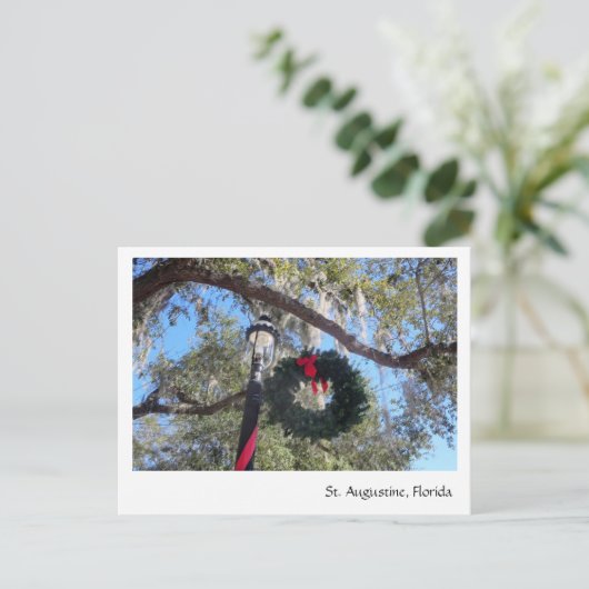 Kerstmis in St. Augustine Briefkaart (Staand voorkant)