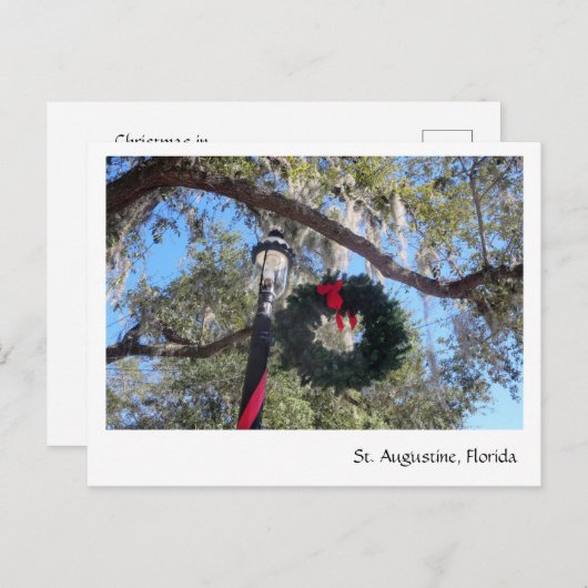 Kerstmis in St. Augustine Briefkaart (Voorkant / Achterkant)