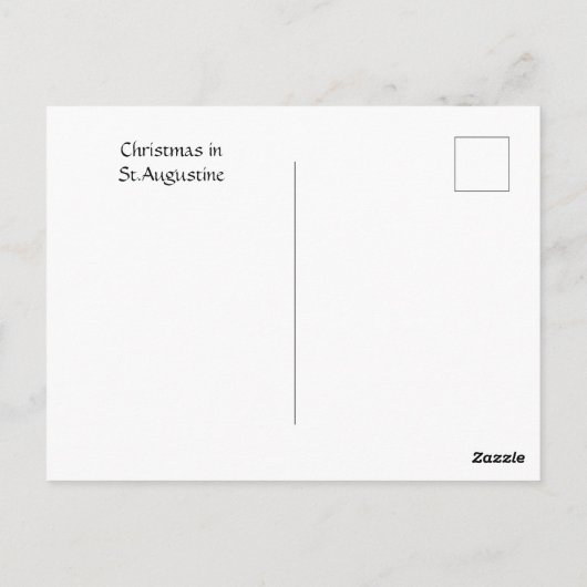 Kerstmis in St. Augustine Briefkaart (Achterkant)