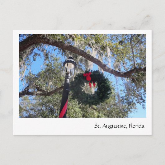 Kerstmis in St. Augustine Briefkaart (Voorkant)