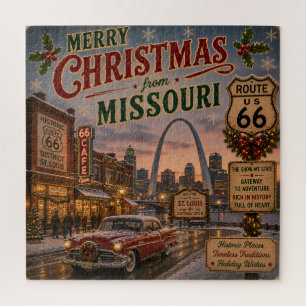 Kerstmis in St. Louis op de Mother Road Legpuzzel