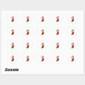 Kerstmis in stopzetting hart sticker (Vel)