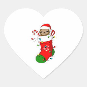 Kerstmis in stopzetting hart sticker