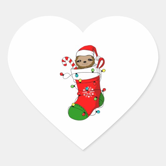Kerstmis in stopzetting hart sticker (Voorkant)