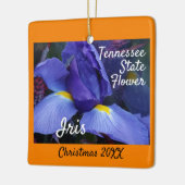 Kerstmis in Tennessee State Flower Iris Keramisch Ornament (Links)