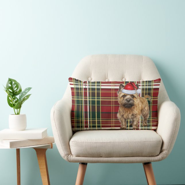 Kerstmis in Terrier Dog Holiday Pset Kussen (Stoel)