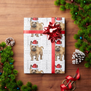Kerstmis in Terrier voor Hondenliefhebber Holiday Cadeaupapier