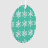 Kerstmis in Tiffanys Aqua Blue Snowflakes Ornament (voorkant)