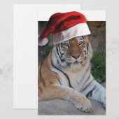 Kerstmis in Tiger Briefpapier (Voorkant / Achterkant)