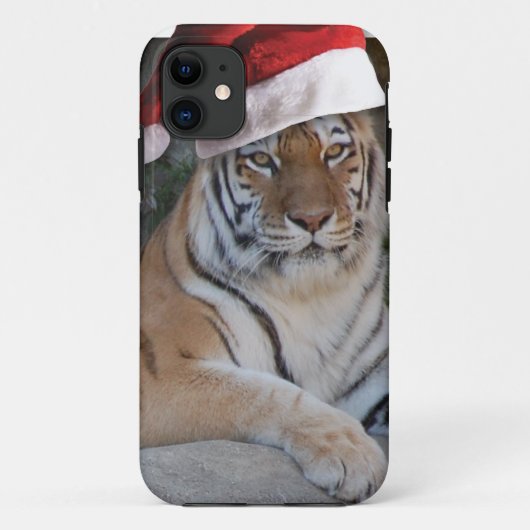 Kerstmis in Tiger Case-Mate iPhone Case (Achterkant)