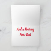 Kerstmis in Tiger Feestdagen Kaart (Binnen)