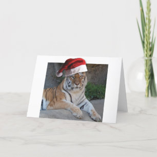 Kerstmis in Tiger Feestdagen Kaart