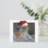 Kerstmis in Tiger Feestdagenkaart (Staand voorkant)