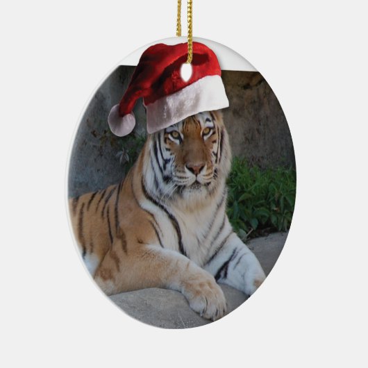 Kerstmis in Tiger Keramisch Ornament (Rechts)