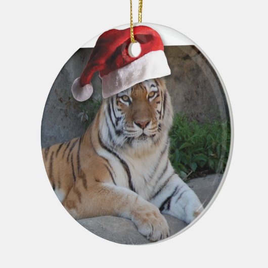 Kerstmis in Tiger Keramisch Ornament (Links)