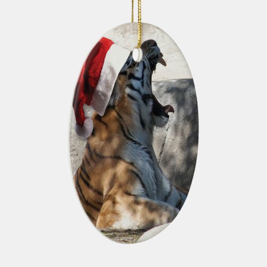 Kerstmis in Tiger Keramisch Ornament (Rechts)