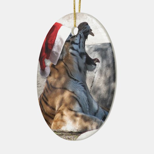 Kerstmis in Tiger Keramisch Ornament (Links)