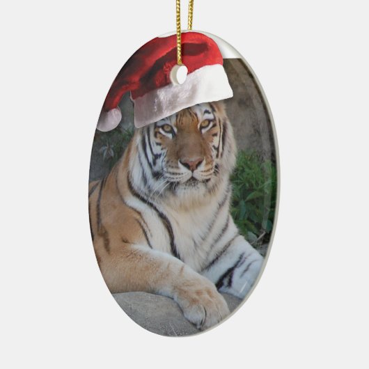 Kerstmis in Tiger Keramisch Ornament (Links)