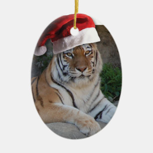 Kerstmis in Tiger Keramisch Ornament