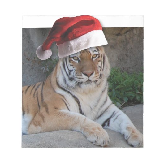 Kerstmis in Tiger Notitieblok (Voorkant)