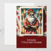 Kerstmis in Tiki-stijl Feestdagenkaart (Voorkant / Achterkant)