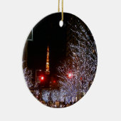 Kerstmis in Tokio, Japan Keramisch Ornament (Rechts)