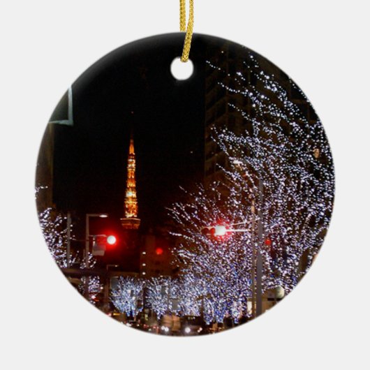 Kerstmis in Tokio, Japan Keramisch Ornament (Voorkant)
