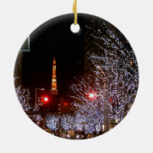 Kerstmis in Tokio, Japan Keramisch Ornament (Achterkant)