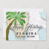 Kerstmis in Tropische Feestdagen van Florida Feestdagenkaart (Voorkant)