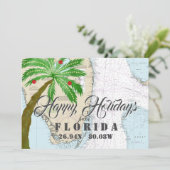 Kerstmis in Tropische Feestdagen van Florida Feestdagenkaart (Staand voorkant)