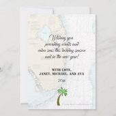 Kerstmis in Tropische Feestdagen van Florida Feestdagenkaart (Achterkant)