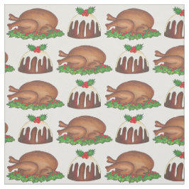 Kerstmis in Turkije Plum Pudding Xmas Foods Stof