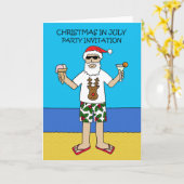 Kerstmis in uitnodiging van juli (Gele Bloem)