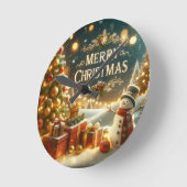 Kerstmis in uw huis Wandklok (Hoek)