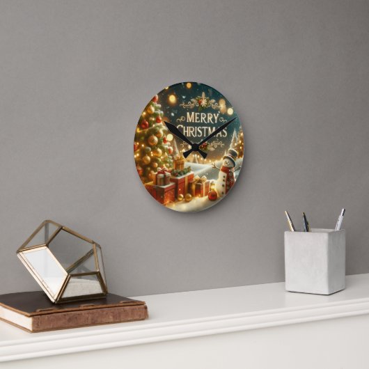 Kerstmis in uw huis Wandklok (Kantoor)
