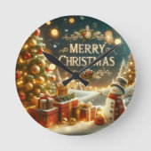 Kerstmis in uw huis Wandklok (Voorkant)