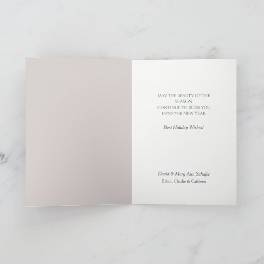 Kerstmis in Vermont Village Feestdagen Kaart (Binnen)