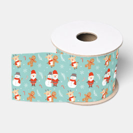 Kerstmis in vette letters- Helder, vrolijke feestd Grosgrain Lint