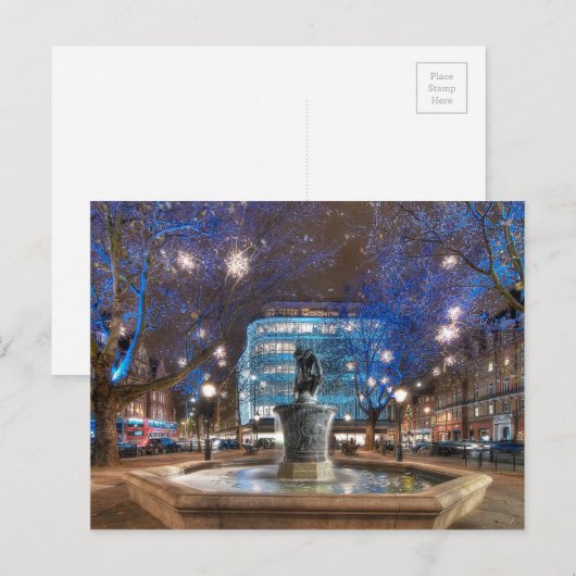 Kerstmis in Vierkant Sloane Feestdagenkaart (Voorkant / Achterkant)