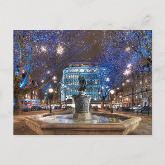 Kerstmis in Vierkant Sloane Feestdagenkaart (Voorkant)