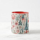 Kerstmis in vintage Scandinavische stijl Mok (Midden)