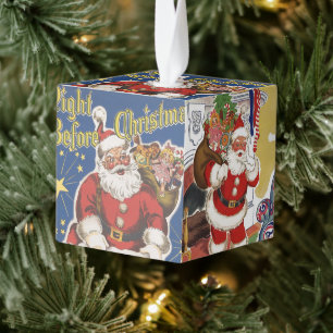 Kerstmis in vintage stijl, 3 verschillende vrolijk decoratie