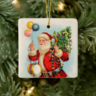 Kerstmis in vintage stijl, ballonnen met een Victo Keramisch Ornament