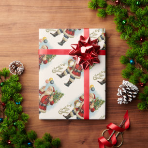 Kerstmis in vintage stijl, ballonnen met Victoriaa Cadeaupapier