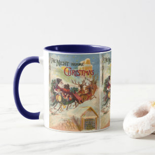 Kerstmis in vintage stijl, de nacht voor Kerstmis Mok