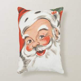 Kerstmis in vintage stijl, jolige Kerstman met gli Accent Kussen