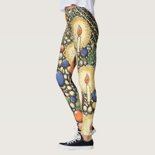 Kerstmis in vintage stijl, Kerstboom met Kaarsen e Leggings