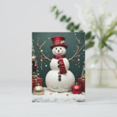 Kerstmis in vintage stijl - kerstkaart feestdagenkaart (Staand voorkant)